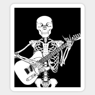 Skeleton On Guitar Sticker